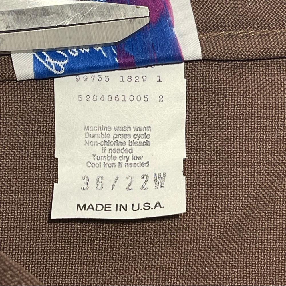 NWT Vintage Levi Strauss Bend Over Skirt Brown Pull-On Size 38 / 22W - Picture 6 of 8